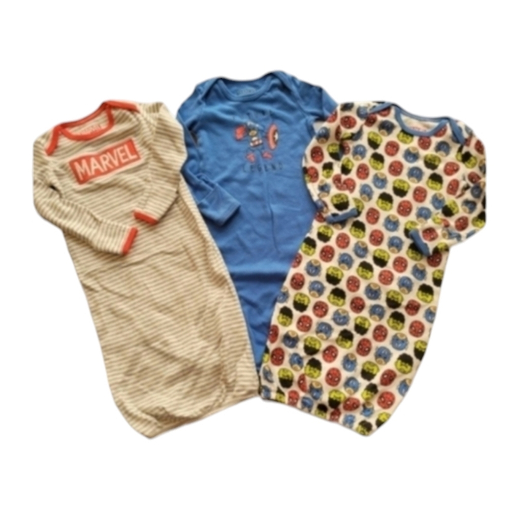 Marvel Future Legend Hulk Spiderman Captain America Sleep Onsie Size 6 Months